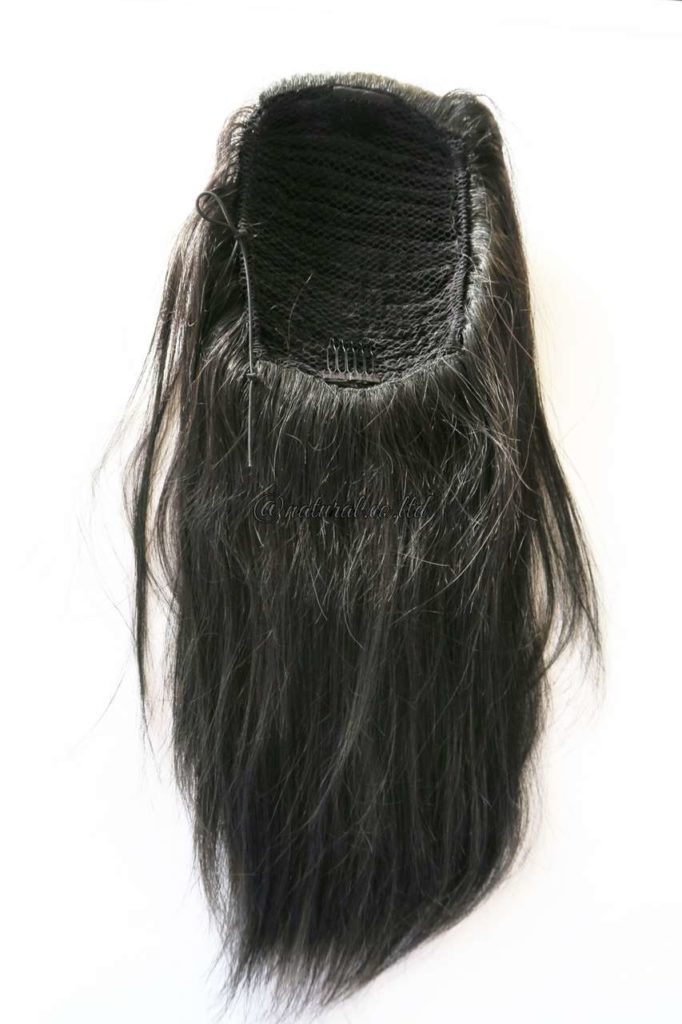 自毛で作るウィッグ　ポニーテール裏側